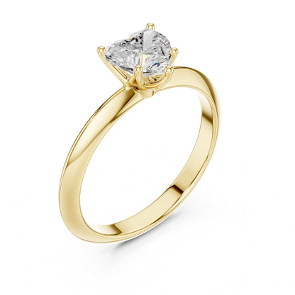 Heart Solitaire Lab Grown Diamond Engagement Ring