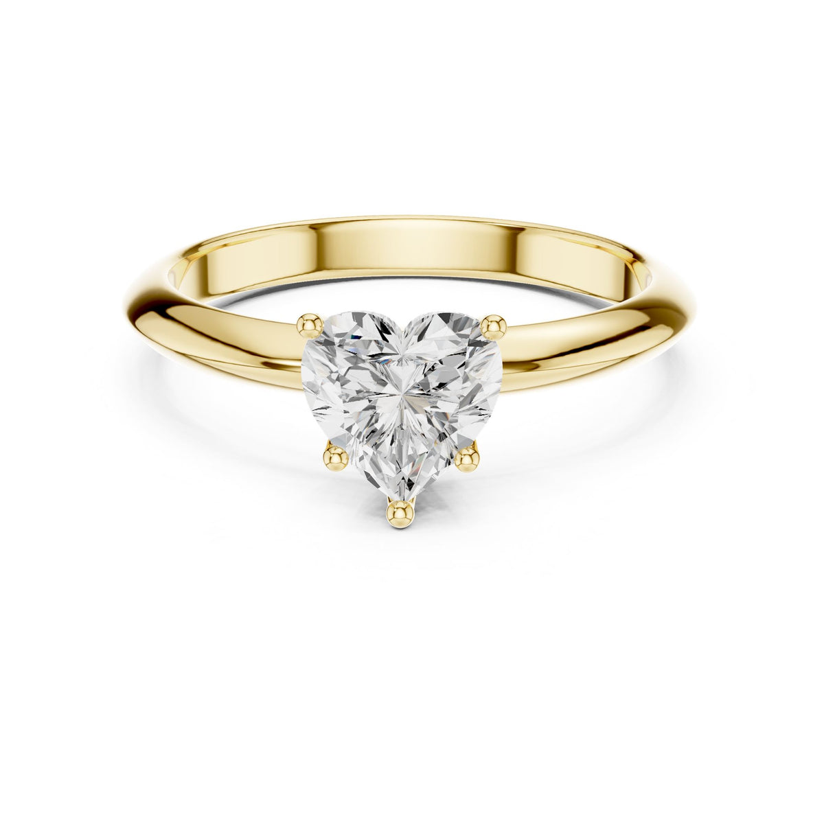 Heart Solitaire Lab Grown Diamond Engagement Ring