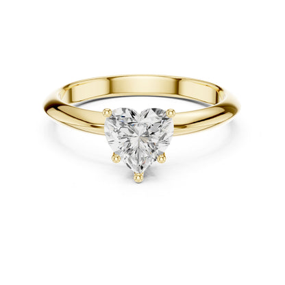 Heart Solitaire Lab Grown Diamond Engagement Ring
