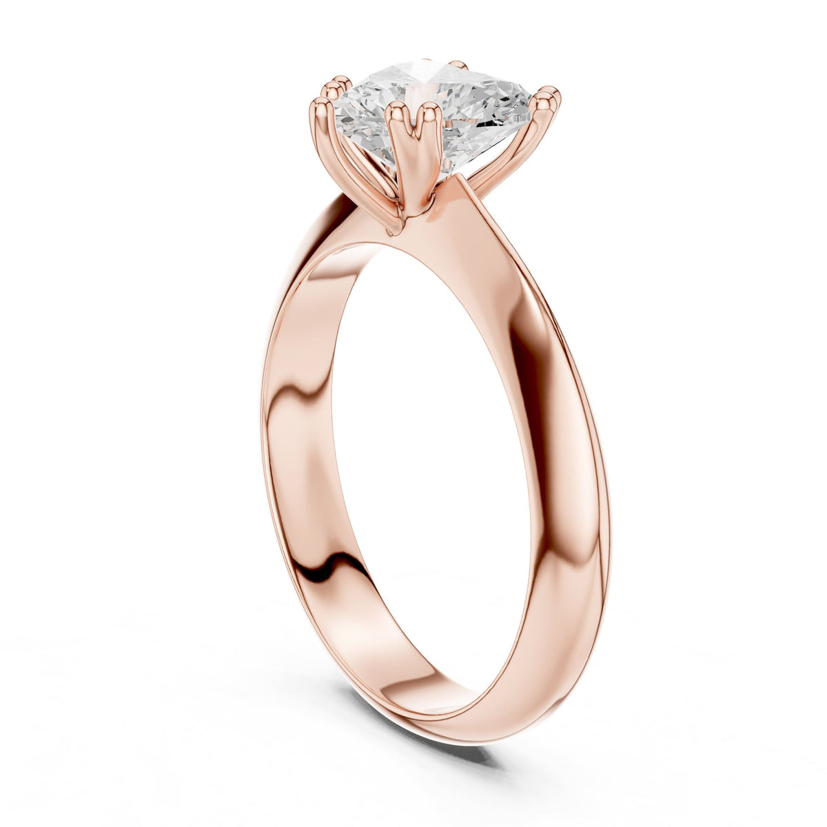 Heart Solitaire Lab Grown Diamond Engagement Ring
