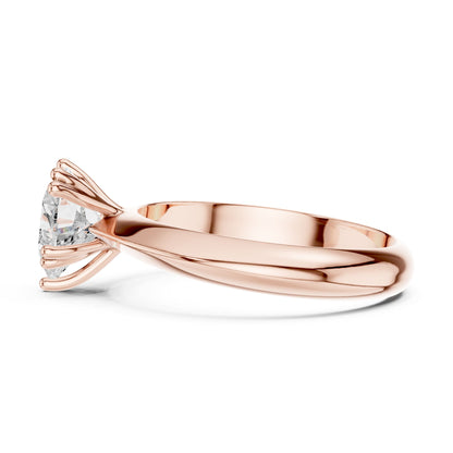 Heart Solitaire Lab Grown Diamond Engagement Ring