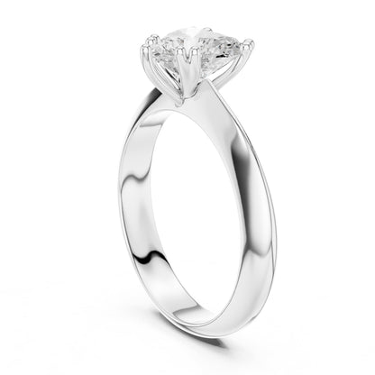Heart Solitaire Lab Grown Diamond Engagement Ring
