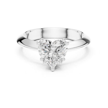 Heart Solitaire Lab Grown Diamond Engagement Ring