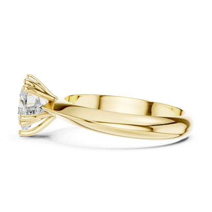 Heart Solitaire Lab Grown Diamond Engagement Ring