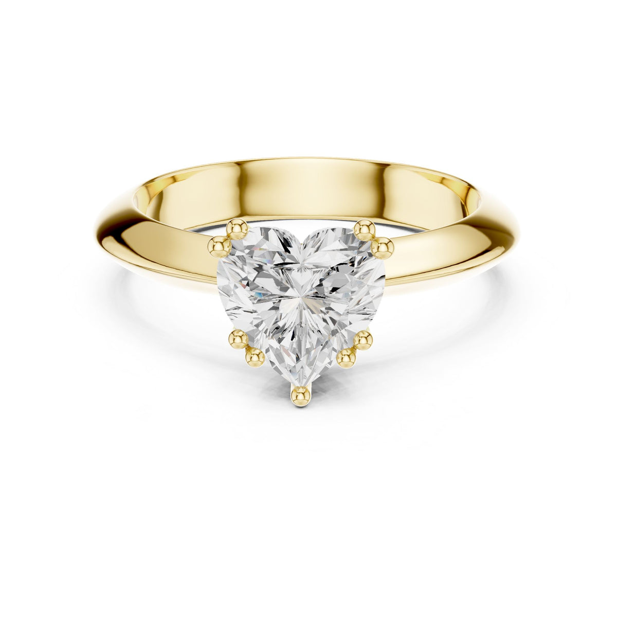 Heart Solitaire Lab Grown Diamond Engagement Ring