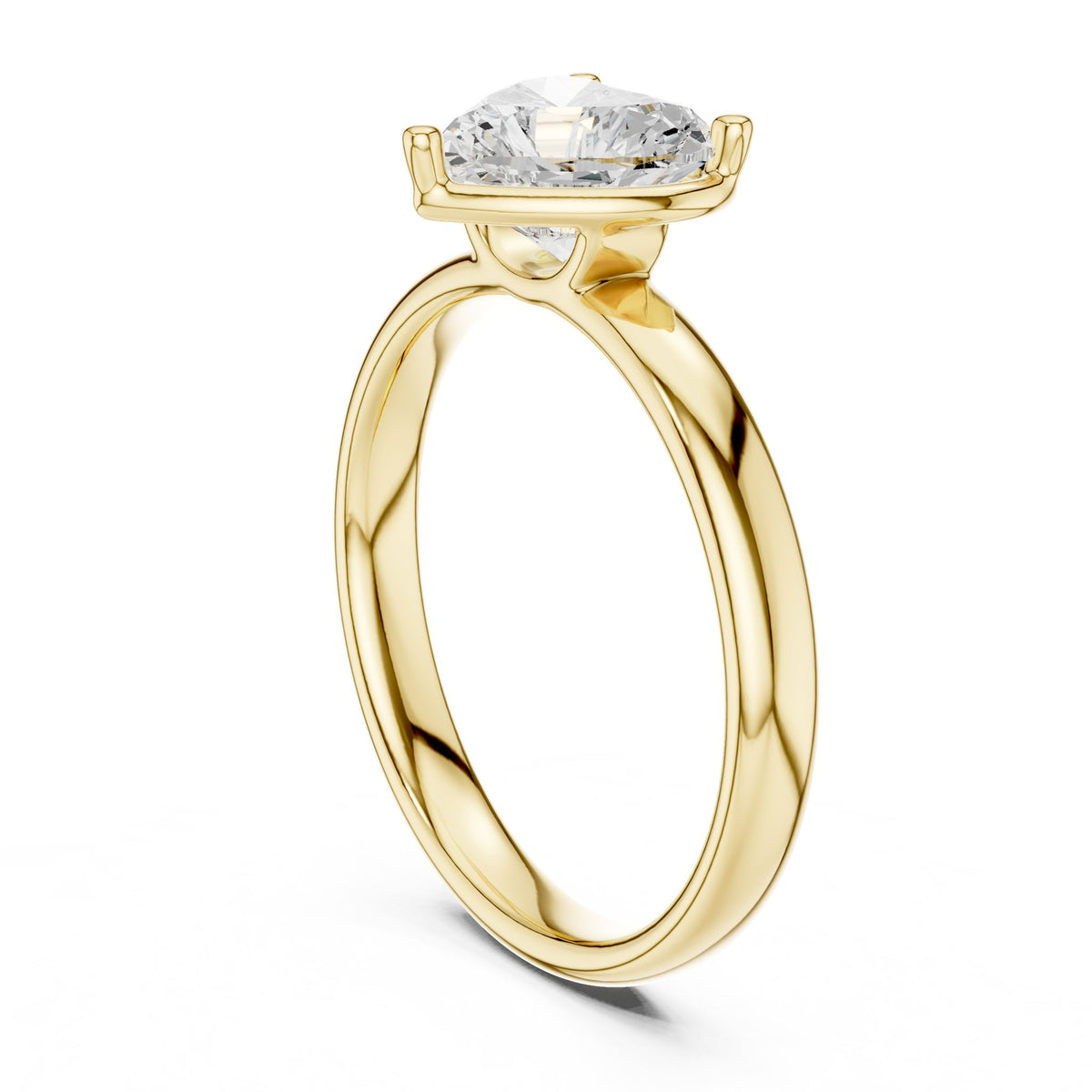 Heart Solitaire Lab Grown Diamond Engagement Ring