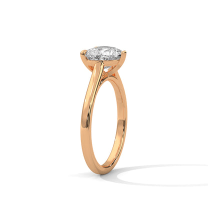 Heart Solitaire Lab Grown Diamond Engagement Ring