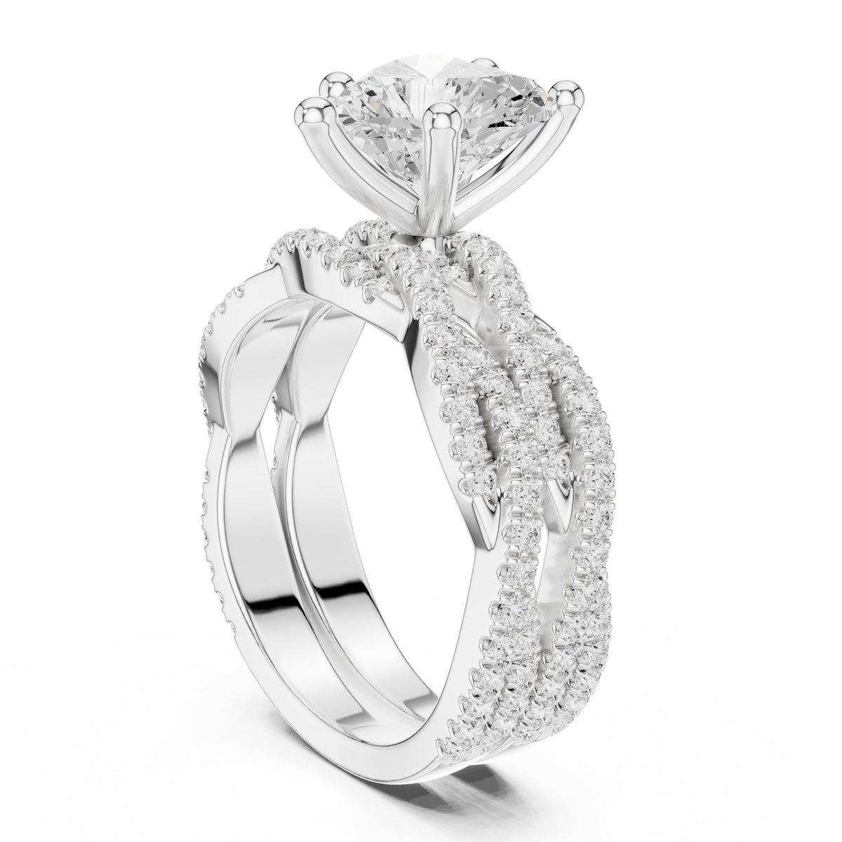 Heart Twist Lab Grown Diamond Engagement Ring
