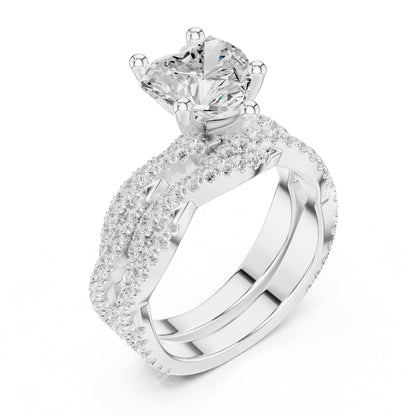 Heart Twist Lab Grown Diamond Engagement Ring