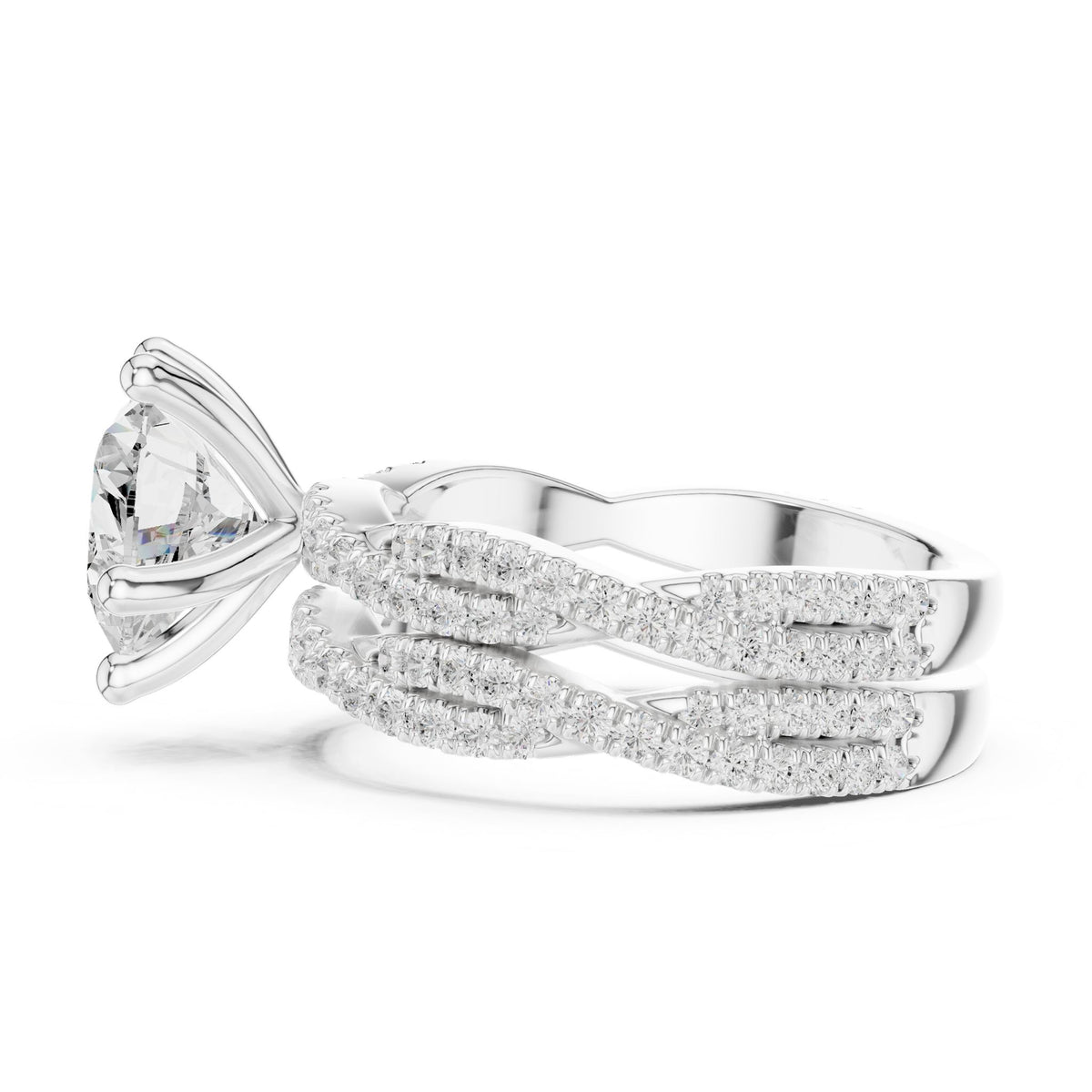 Heart Twist Lab Grown Diamond Engagement Ring