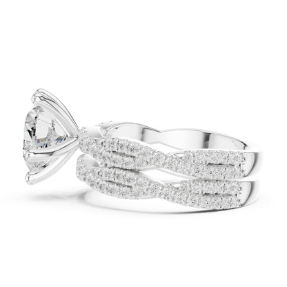 Heart Twist Lab Grown Diamond Engagement Ring