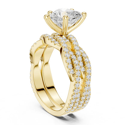 Heart Twist Lab Grown Diamond Engagement Ring