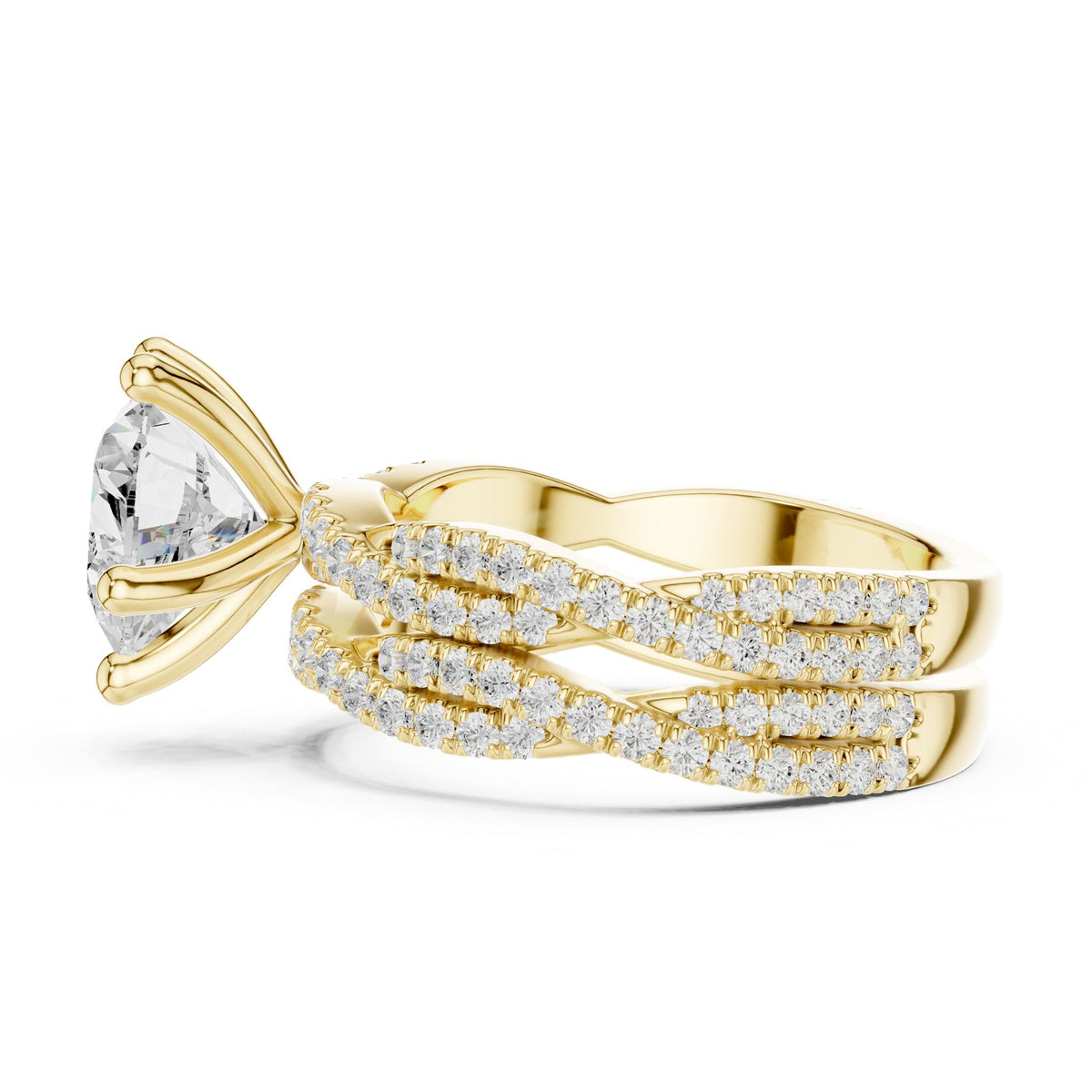 Heart Twist Lab Grown Diamond Engagement Ring