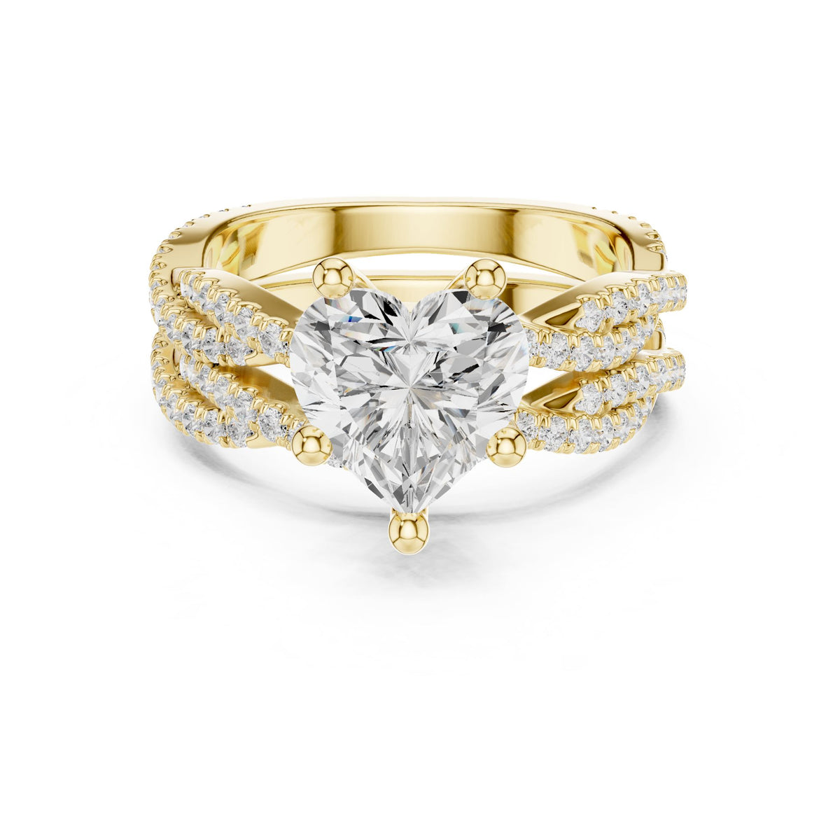 Heart Twist Lab Grown Diamond Engagement Ring