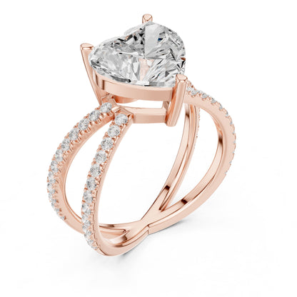 Heart Twist Lab Grown Diamond Engagement Ring