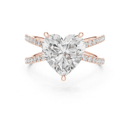 Heart Twist Lab Grown Diamond Engagement Ring