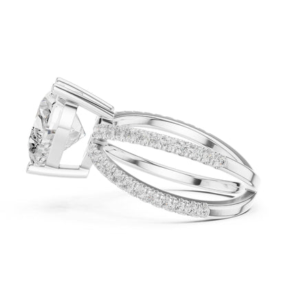 Heart Twist Lab Grown Diamond Engagement Ring