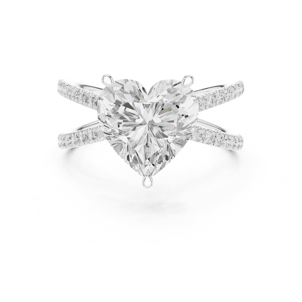 Heart Twist Lab Grown Diamond Engagement Ring
