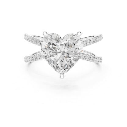 Heart Twist Lab Grown Diamond Engagement Ring