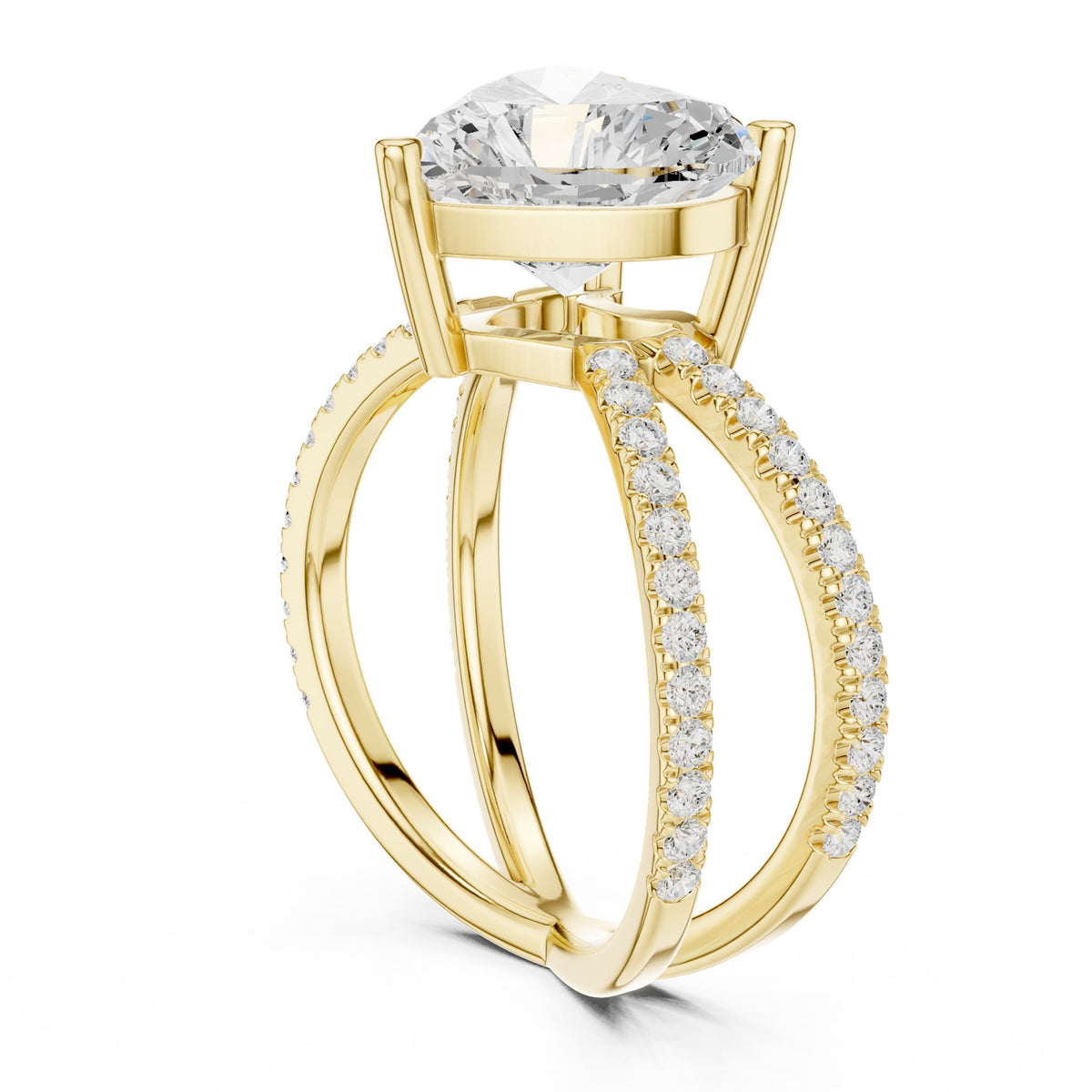 Heart Twist Lab Grown Diamond Engagement Ring