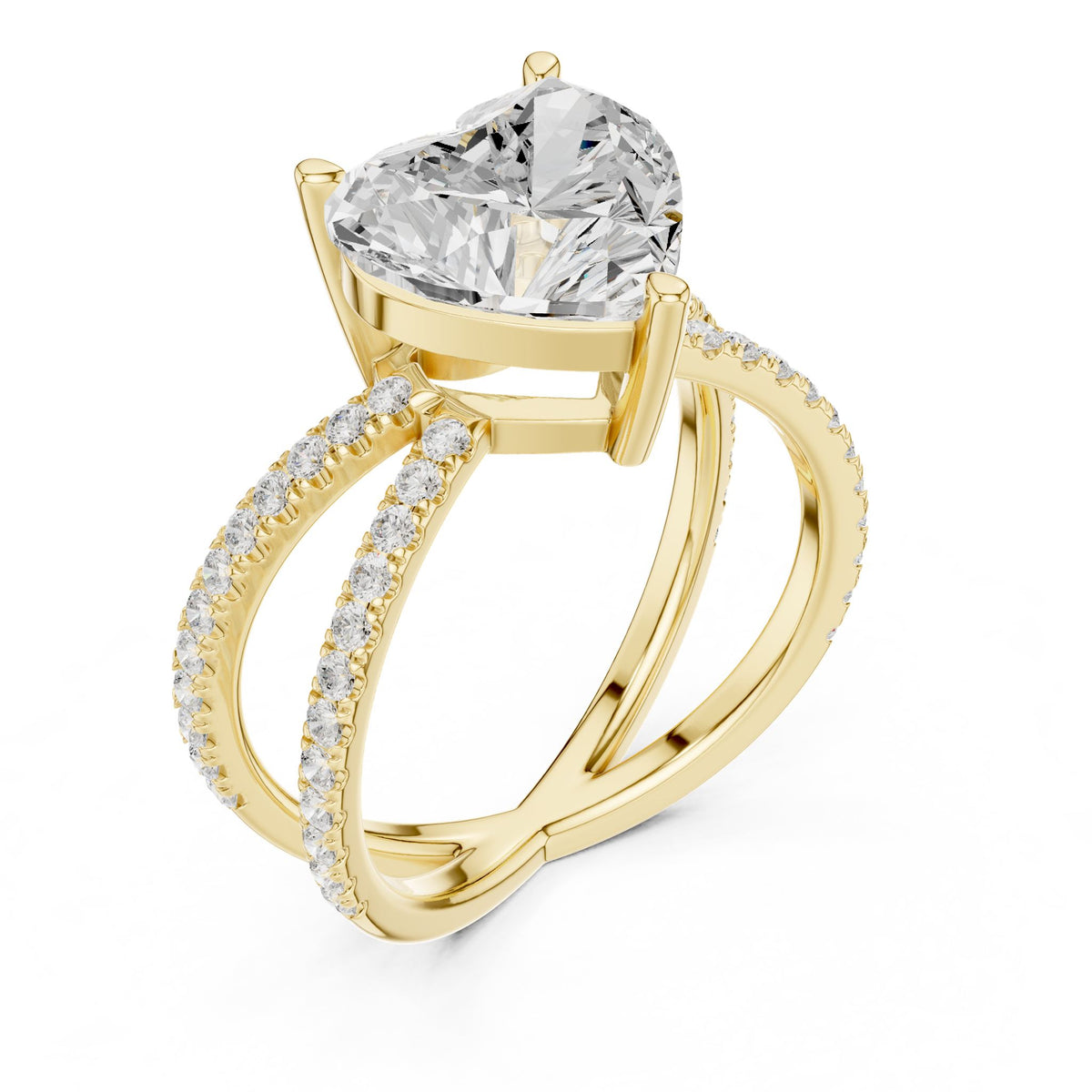 Heart Twist Lab Grown Diamond Engagement Ring
