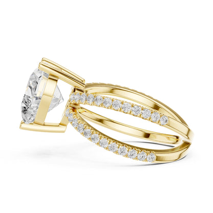 Heart Twist Lab Grown Diamond Engagement Ring