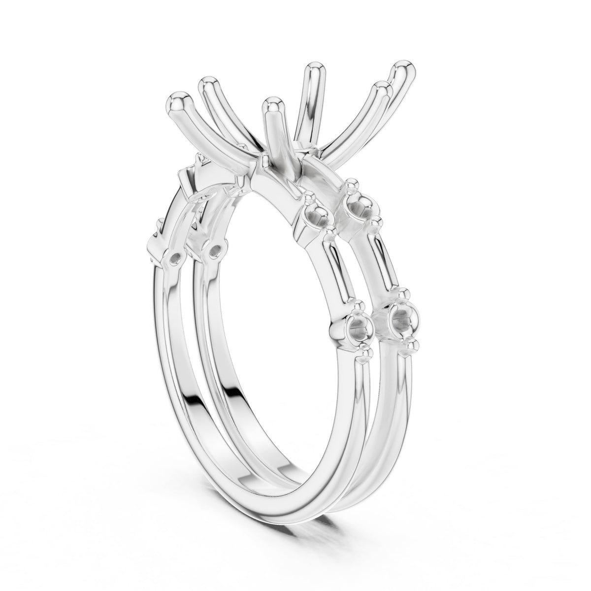 Marquise Accented Lab Grown Diamond Engagement Ring