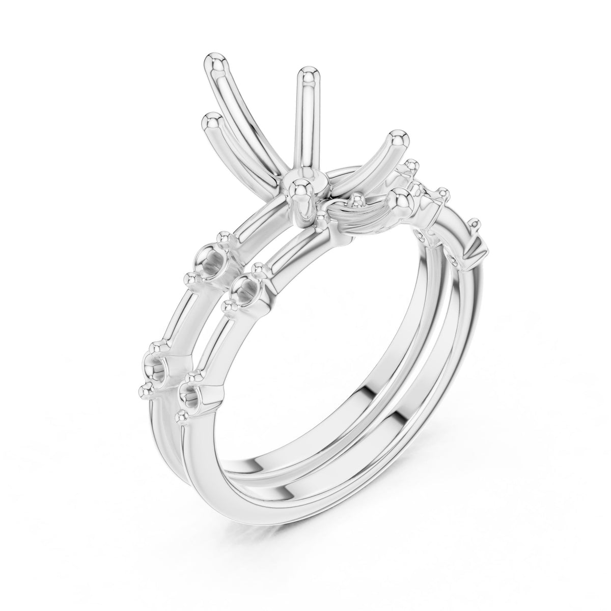 Marquise Accented Lab Grown Diamond Engagement Ring