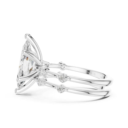 Marquise Accented Lab Grown Diamond Engagement Ring