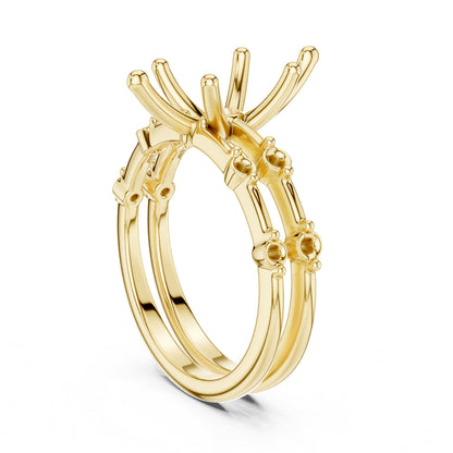 Marquise Accented Lab Grown Diamond Engagement Ring