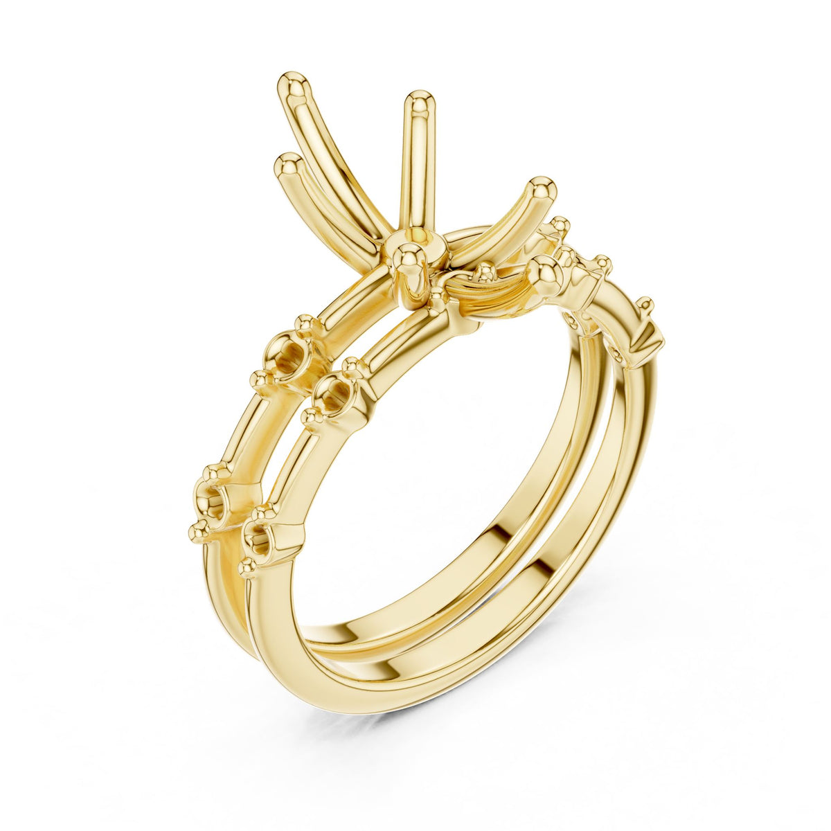 Marquise Accented Lab Grown Diamond Engagement Ring