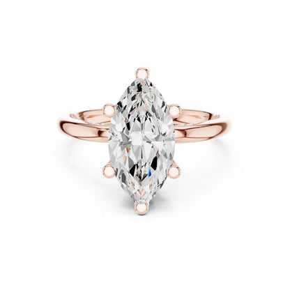 Marquise Accented Lab Grown Diamond Engagement Ring