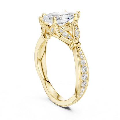 Marquise Accented Lab Grown Diamond Engagement Ring