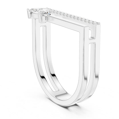 Marquise Accented Lab Grown Diamond Engagement Ring
