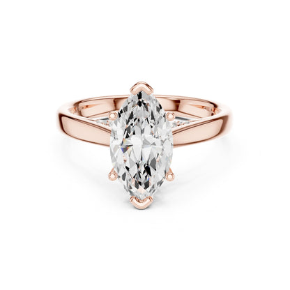 Marquise Accented Lab Grown Diamond Engagement Ring