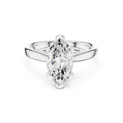 Marquise Accented Lab Grown Diamond Engagement Ring