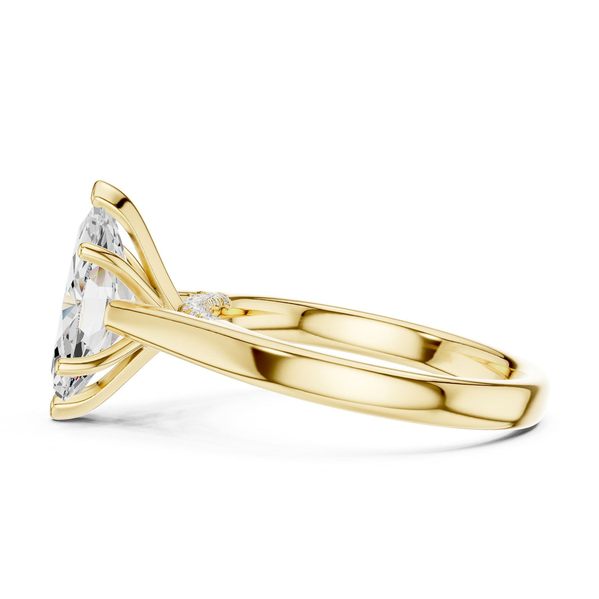 Marquise Accented Lab Grown Diamond Engagement Ring