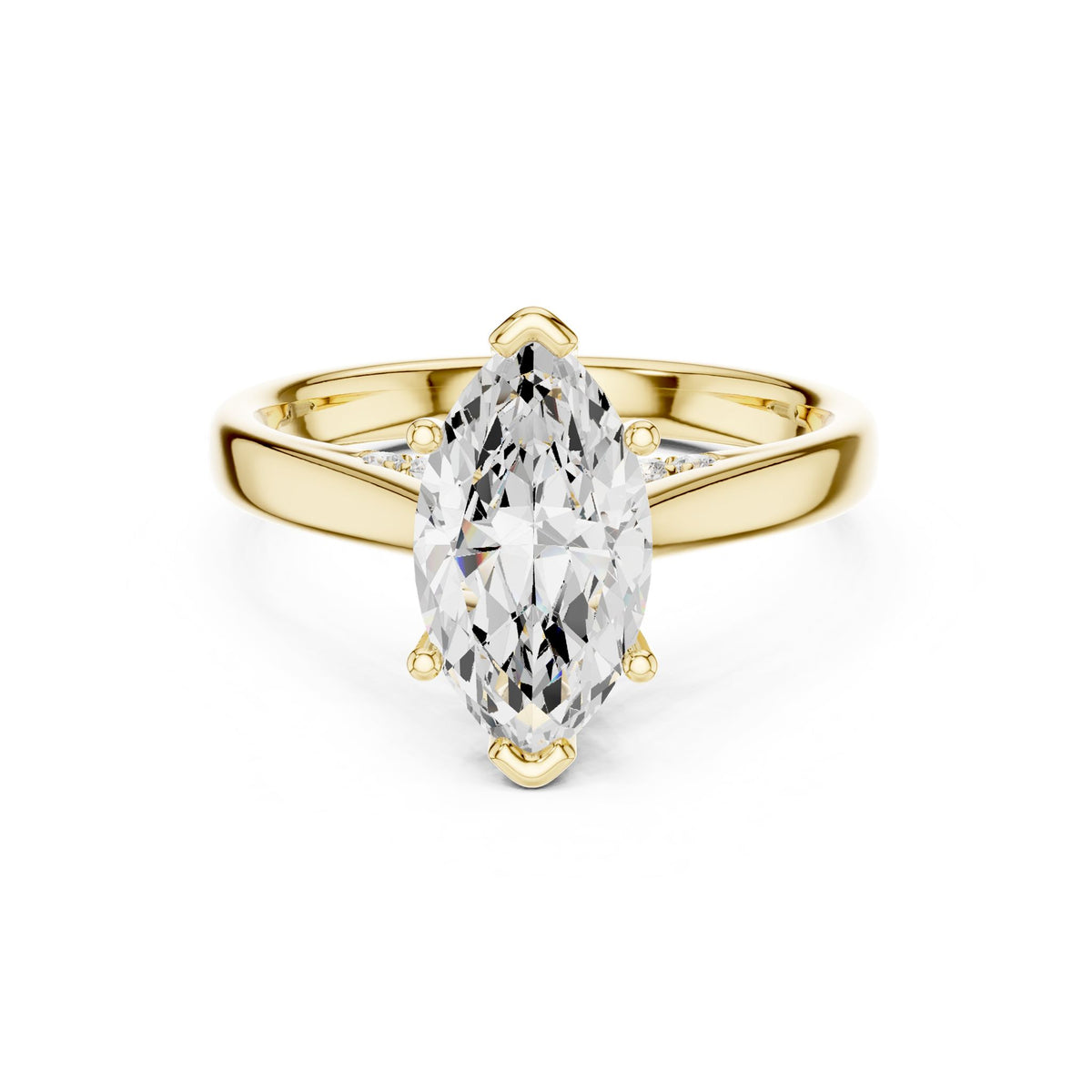 Marquise Accented Lab Grown Diamond Engagement Ring
