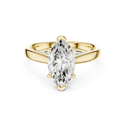Marquise Accented Lab Grown Diamond Engagement Ring