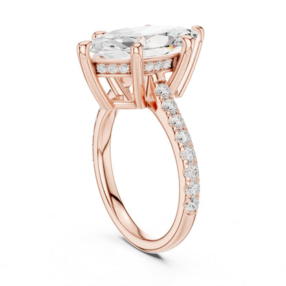Marquise Accented Lab Grown Diamond Engagement Ring