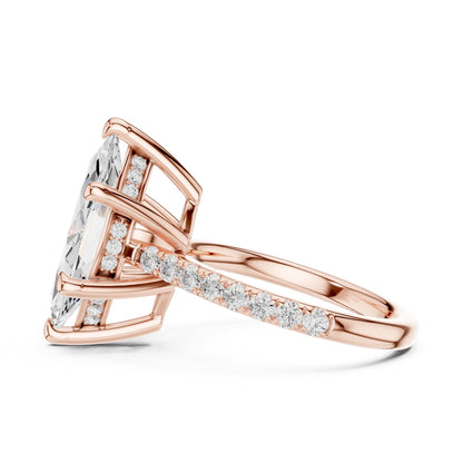 Marquise Accented Lab Grown Diamond Engagement Ring
