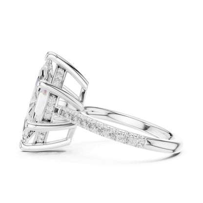 Marquise Accented Lab Grown Diamond Engagement Ring