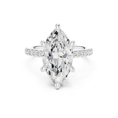 Marquise Accented Lab Grown Diamond Engagement Ring