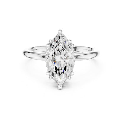 Marquise Accented Lab Grown Diamond Engagement Ring
