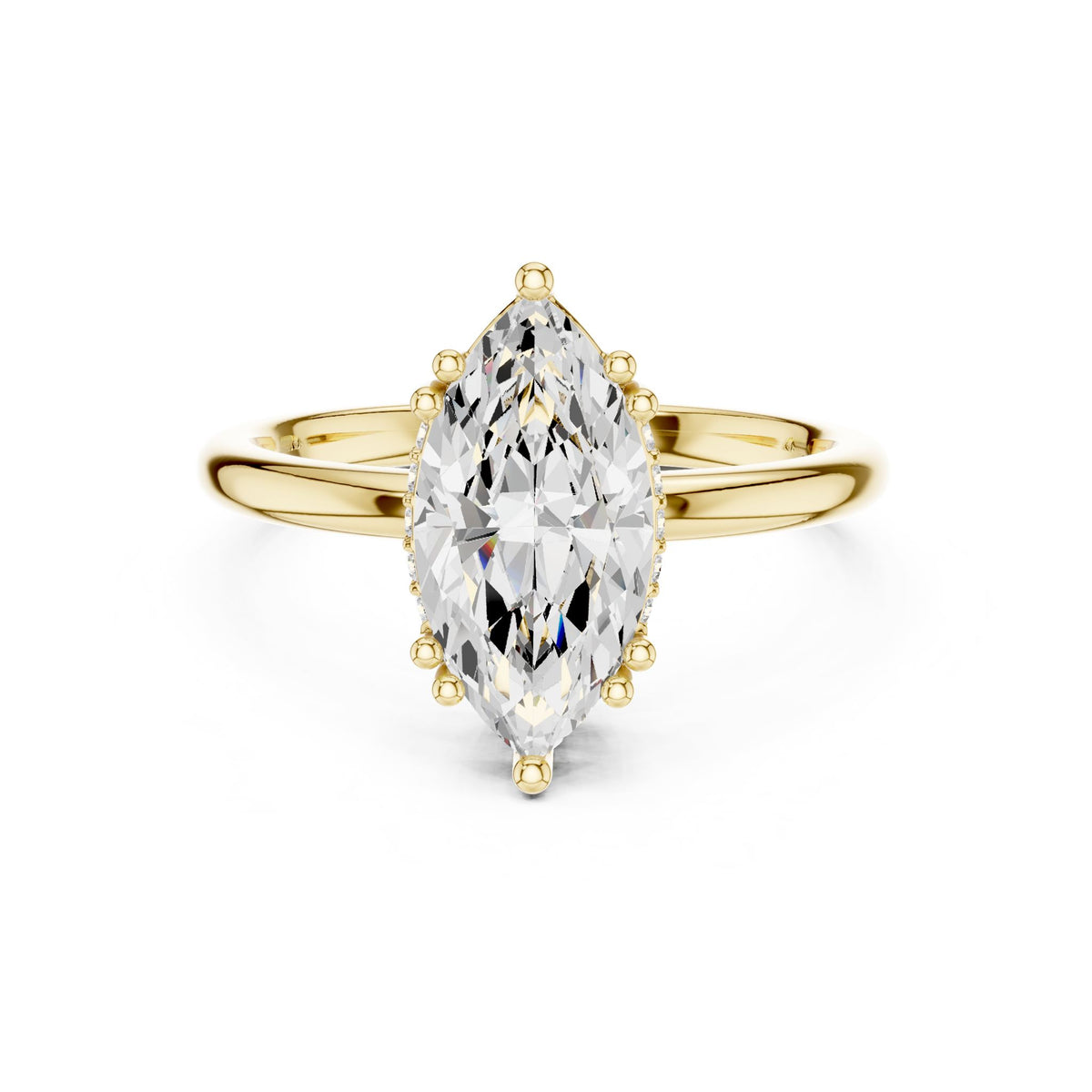 Marquise Accented Lab Grown Diamond Engagement Ring