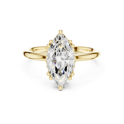Marquise Accented Lab Grown Diamond Engagement Ring