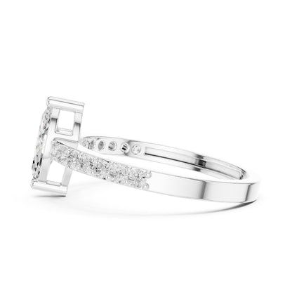 Marquise Accented Lab Grown Diamond Engagement Ring