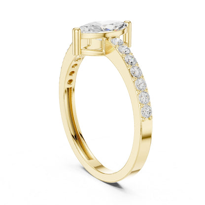 Marquise Accented Lab Grown Diamond Engagement Ring