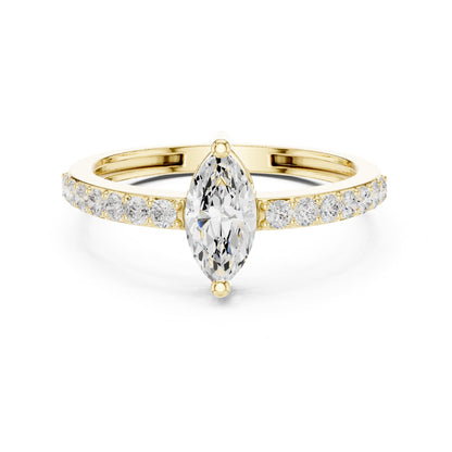 Marquise Accented Lab Grown Diamond Engagement Ring