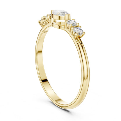 Marquise Accented Lab Grown Diamond Engagement Ring
